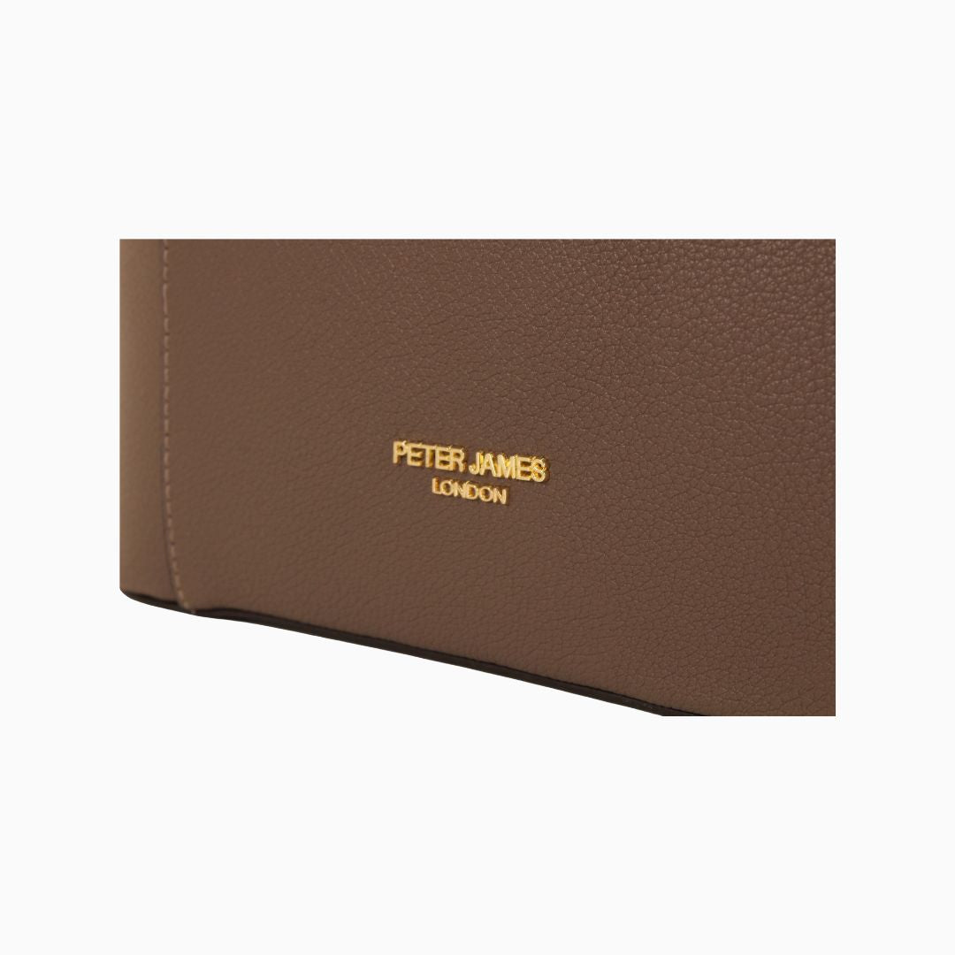 Montagu Gold Pebbled Tote: Reddish brown, view 20