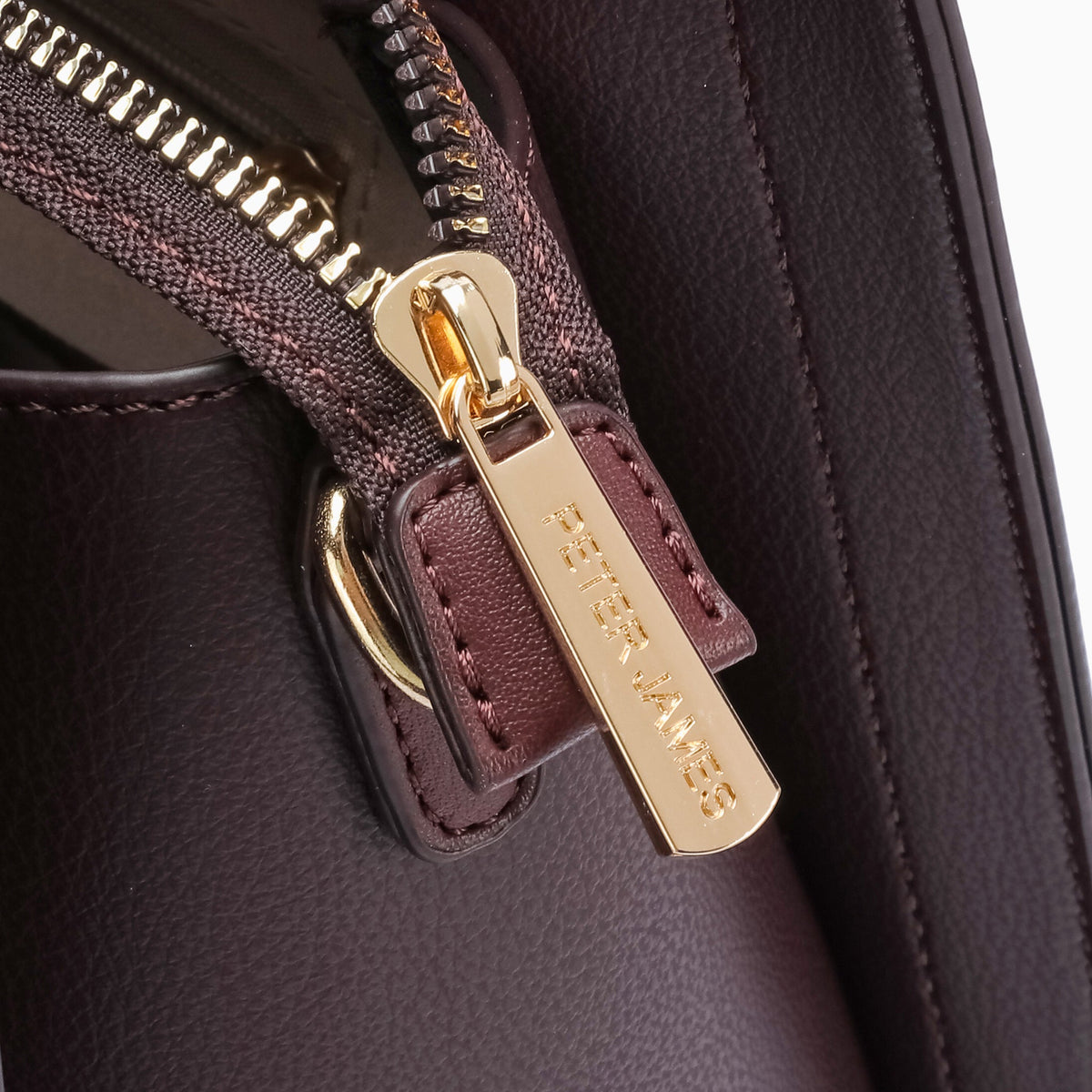 Conduit Textured Satchel: Dark Maroon, view 22