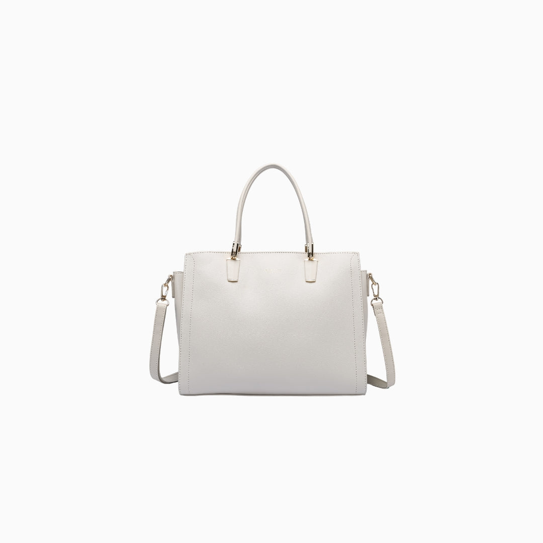 Conduit Textured Satchel: Silver