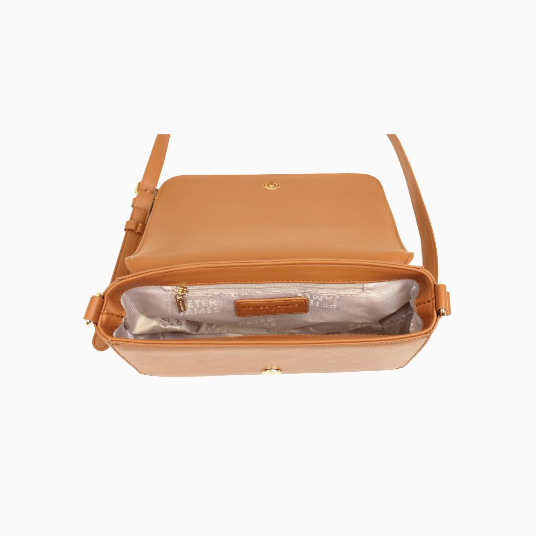 Portman Crossbody Shoulder Bag: Brown