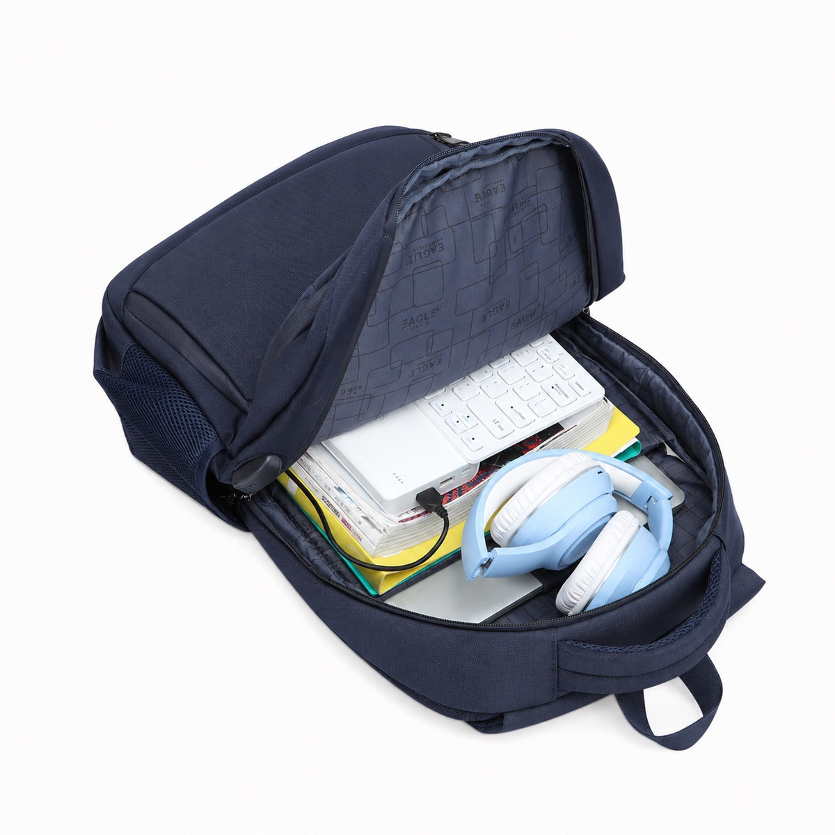 Camden Commando Backpack: Charcoal Blue, view 4