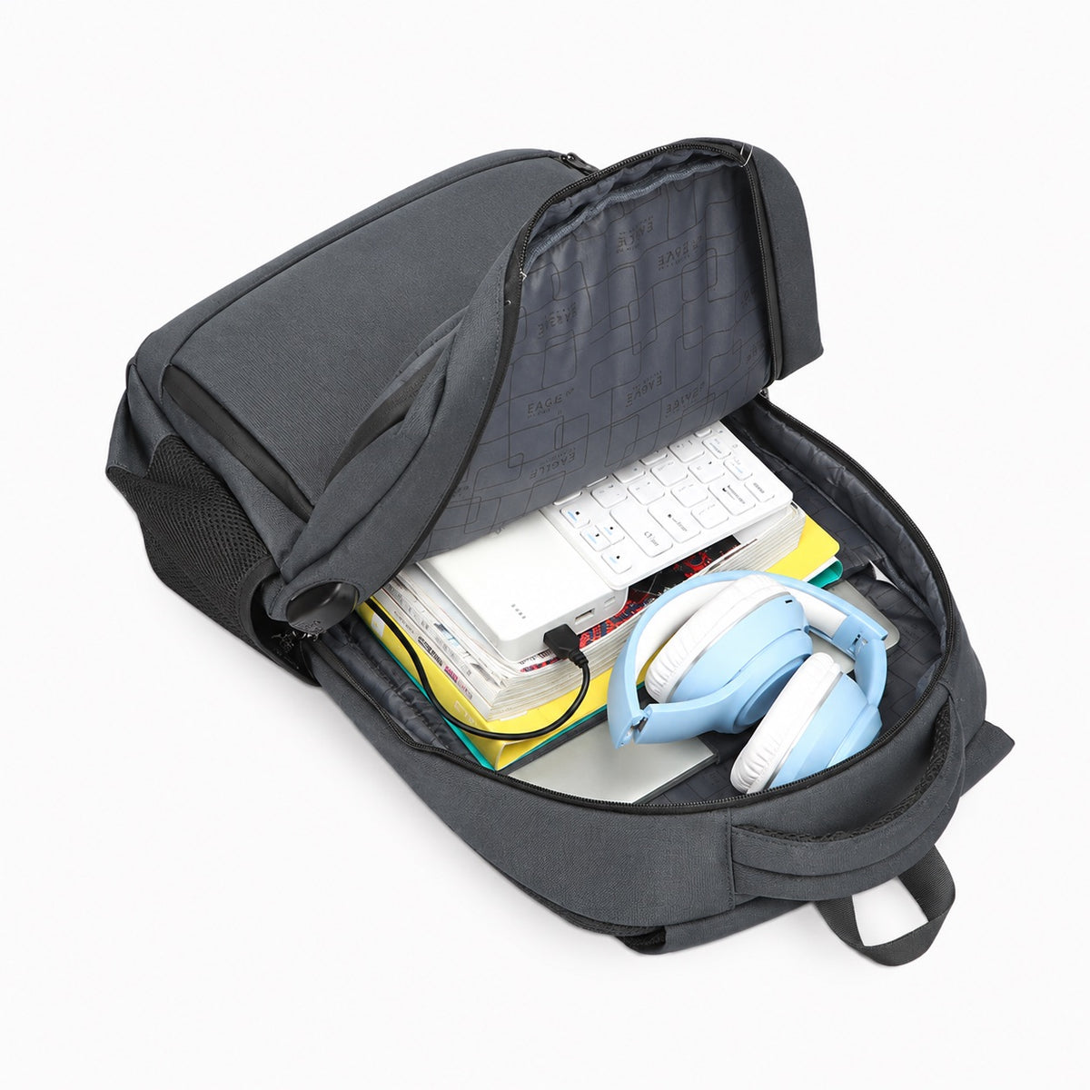 Camden Commando Backpack: Grey, view 5